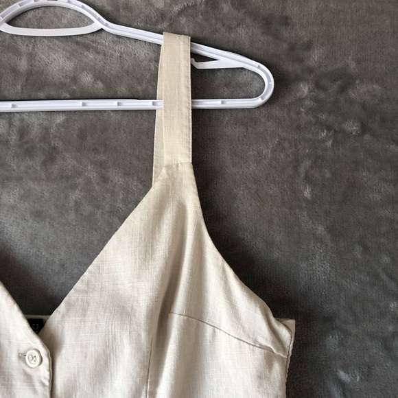 H&M Women Beige Sleeveless Top Vest Size L Office Career Business - Picture 6 of 12